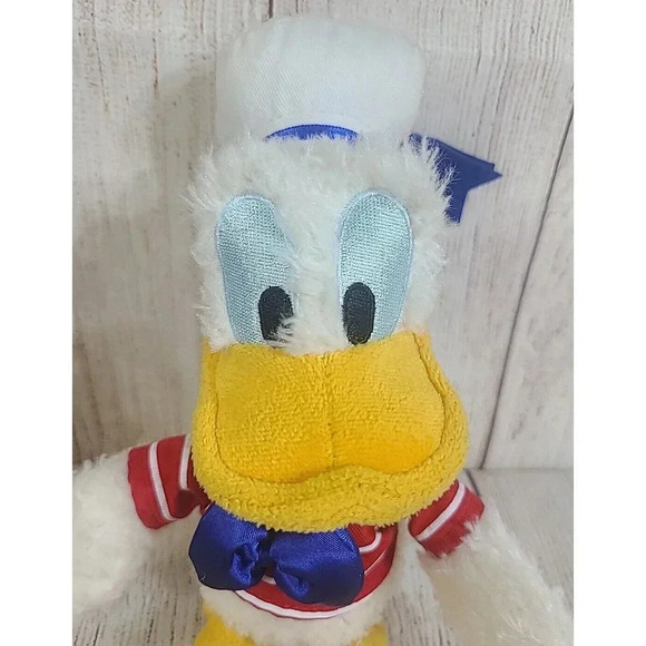 Disney Cruise Line Plush Sailor Donald Duck Stuffed Animal White Blue Red 12" - Picture 2 of 8